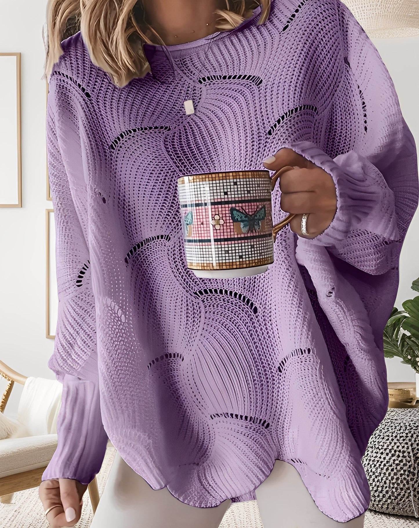 Kassandra - Pulover chic cu decupaj pentru femei