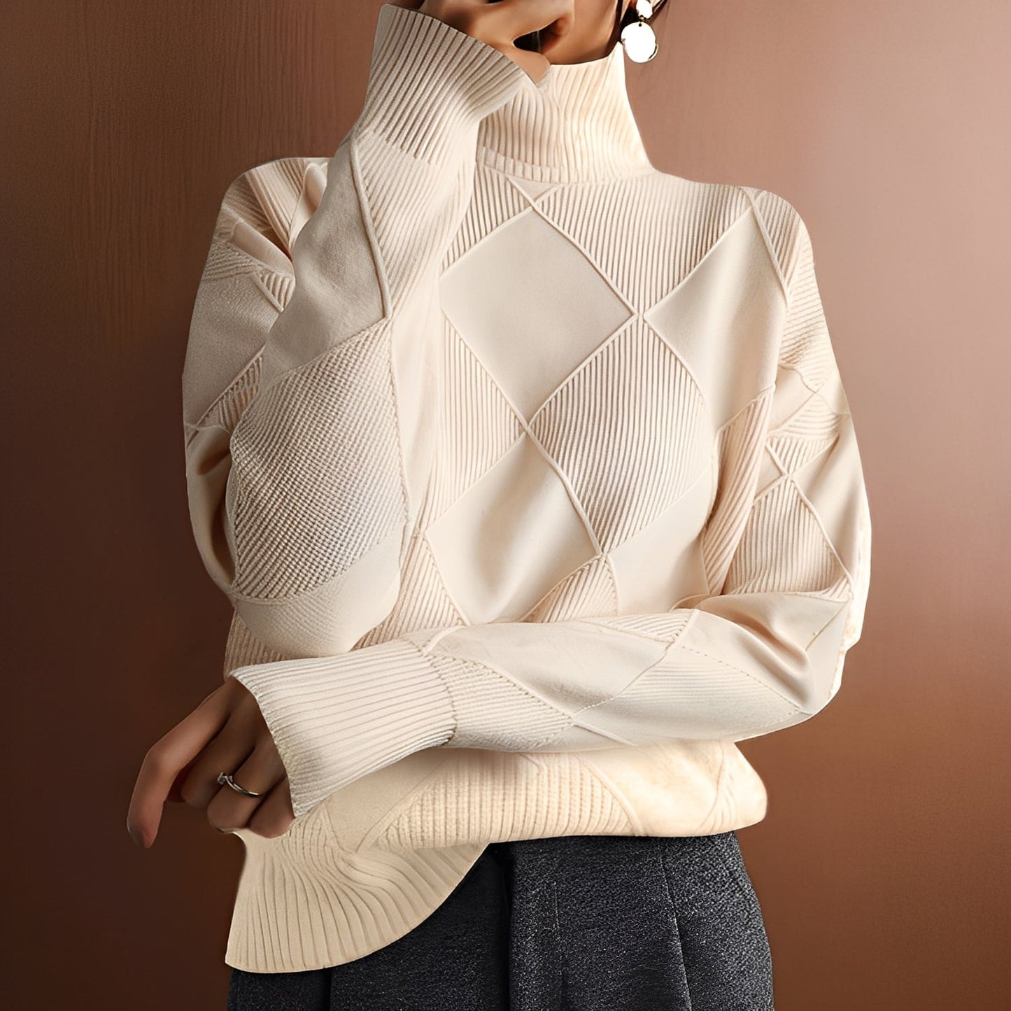 Morgan - Pulover elegant cu guler rulat din cașmir pentru femei