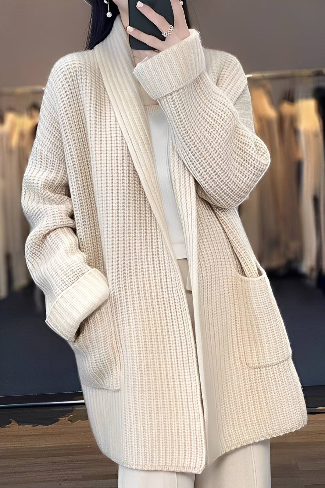 Suzanna - Cardigan lung și rafinat pentru femei