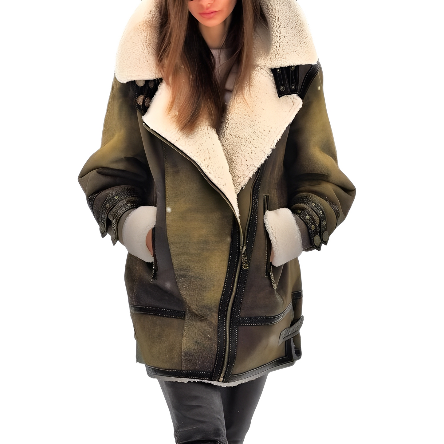 Leilani - Jachetă sofisticată din piele cu căptușeală termoizolantă pentru femei