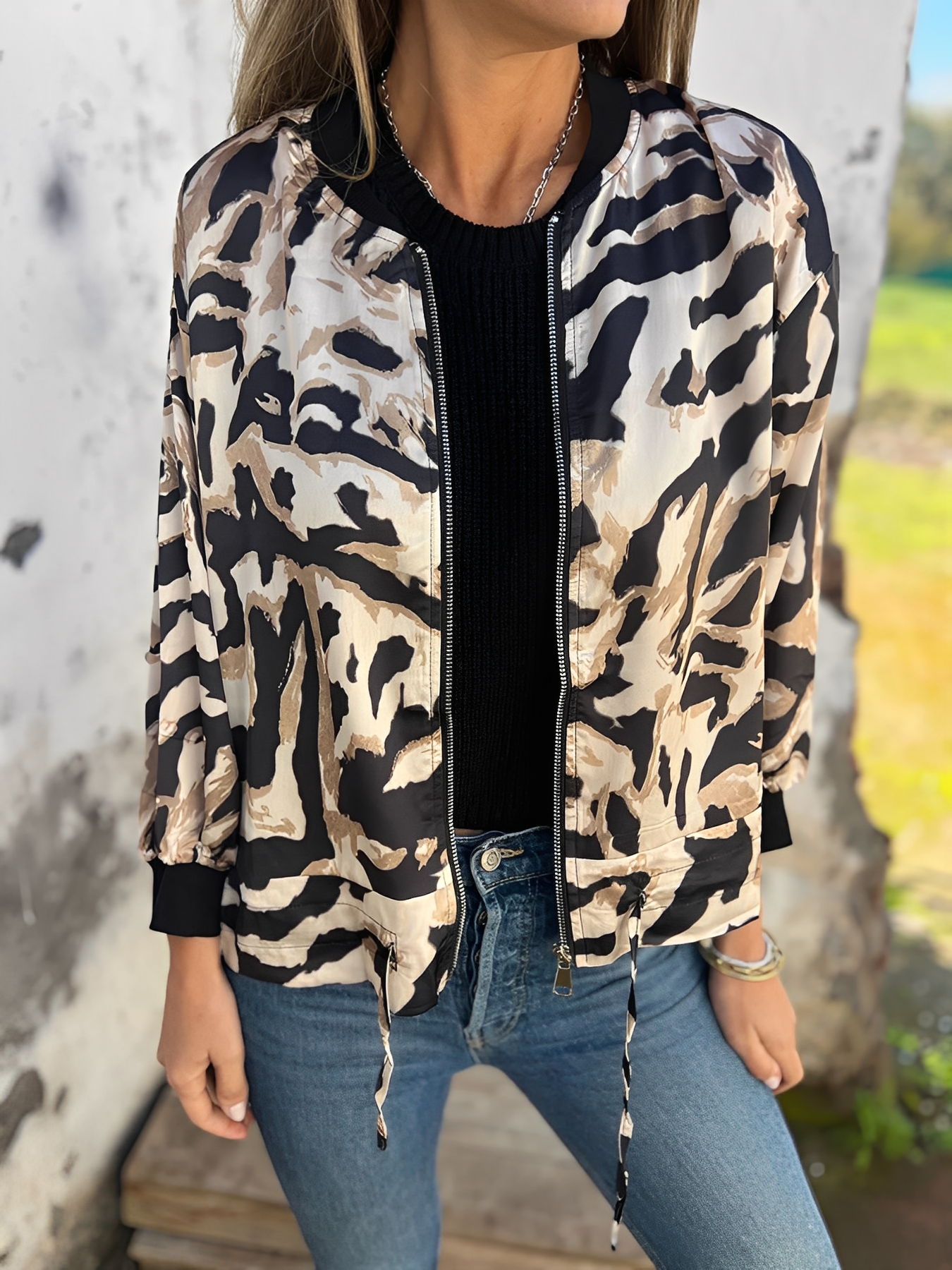 Ryana - Jachetă cu fermoar pentru femei, stil modern