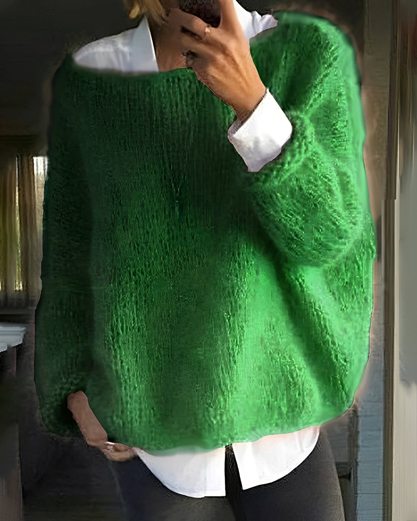 Sarah – Pulover Colorat cu Guler Rotund