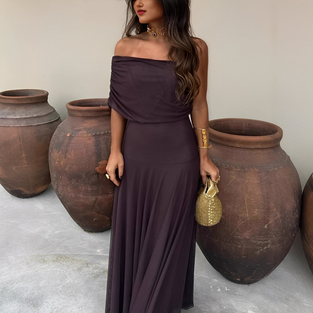 Eunice - Rochie Maxi din Mesh, Elegantă pentru Doamne