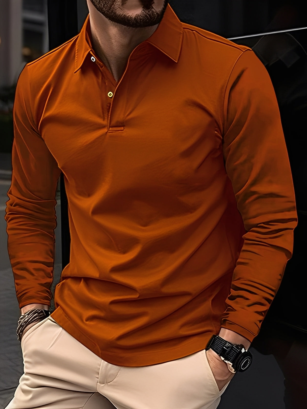 Burton - Polo clasic cu mâneci lungi pentru bărbați