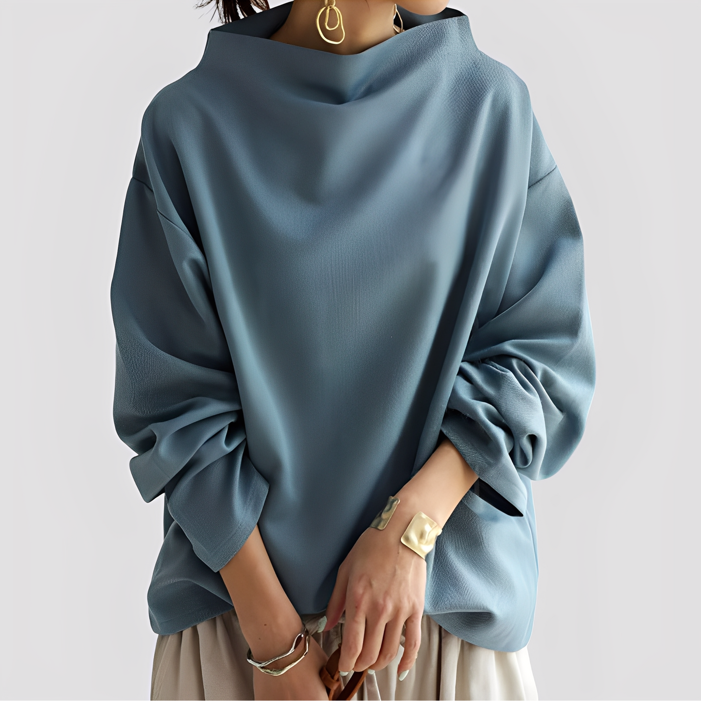 Romayne - Pulover modern cu guler înalt pentru femei