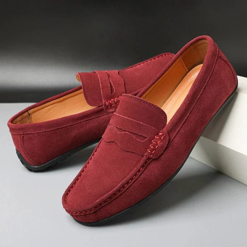 Jeptha - Pantofi eleganți slip-on din piele întoarsă pentru bărbați