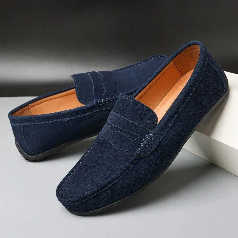Jeptha - Pantofi eleganți slip-on din piele întoarsă pentru bărbați