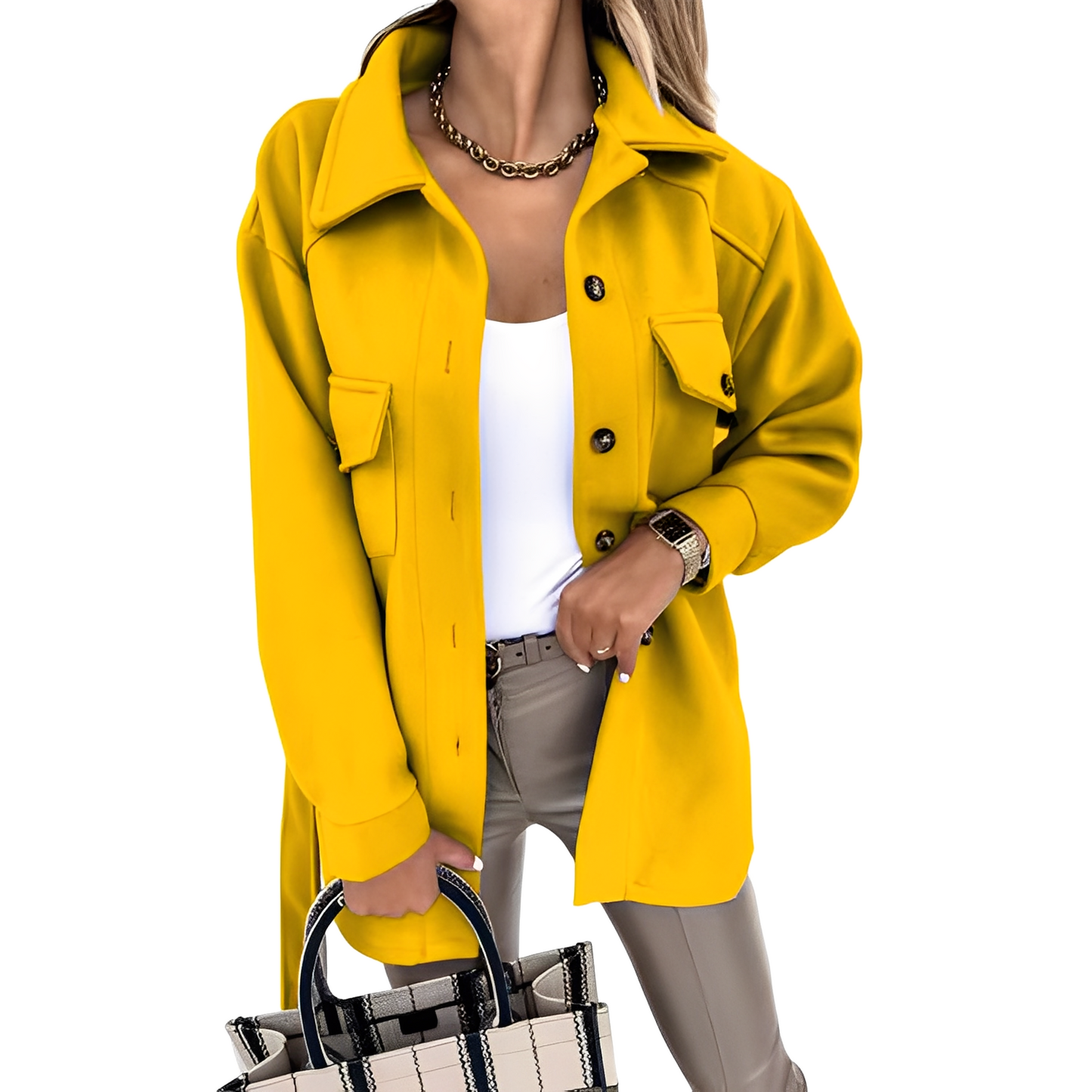 Bethanie - Blazer ușor pentru femei cu guler și nasturi