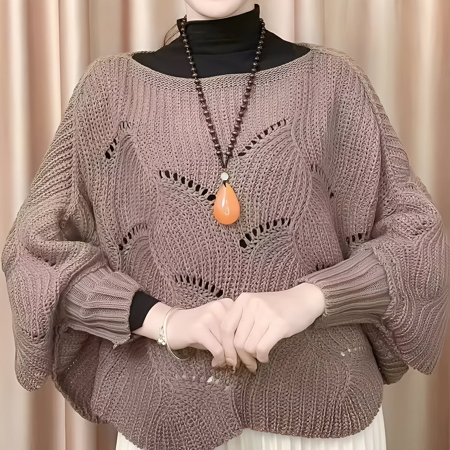 Celestine - Pulover călduros cu mâneci largi pentru femei