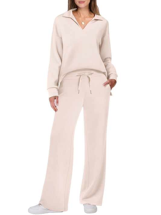 Justina - Set comod cu pulover și pantaloni pentru femei