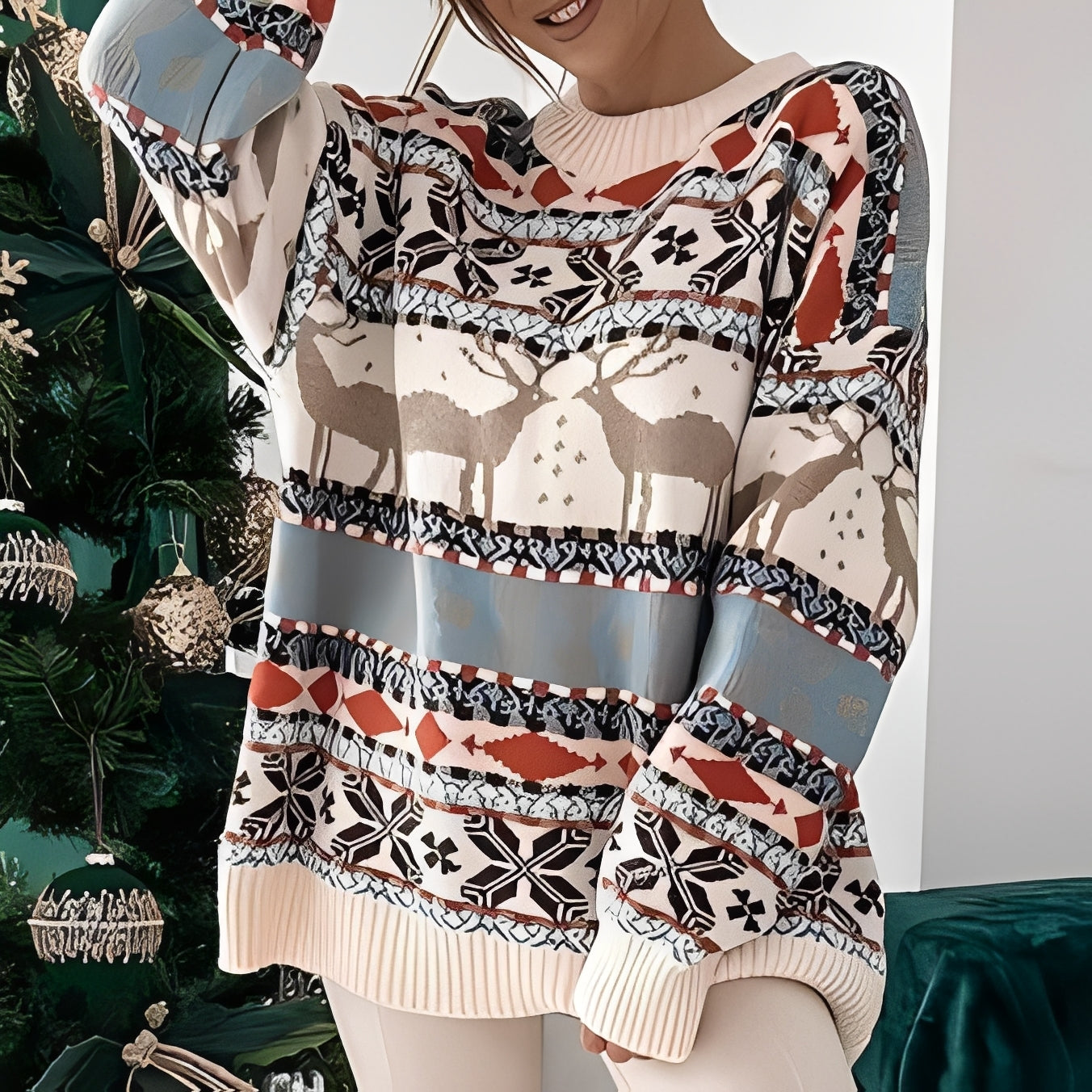 Rosemary - Pulover de Crăciun confortabil și cald pentru femei