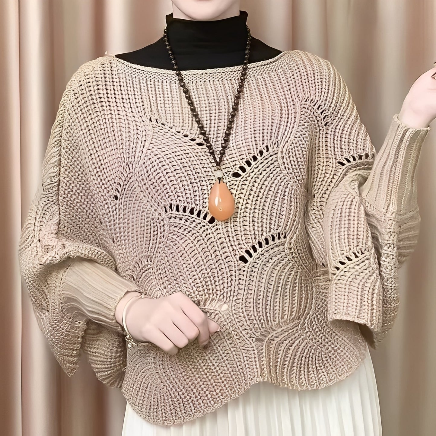 Celestine - Pulover călduros cu mâneci largi pentru femei