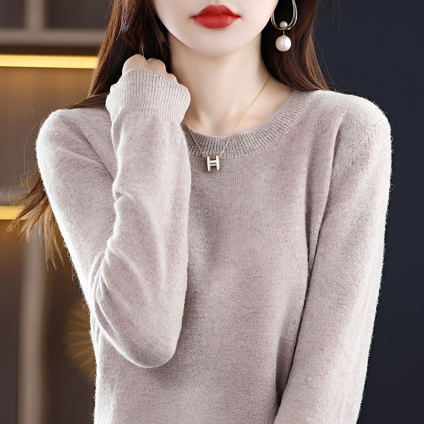 Julia - Pulover de lână atractiv, cu croială îngustă pentru femei