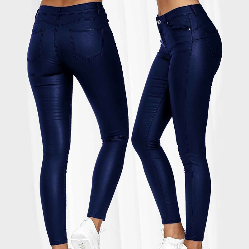 Dina – Pantalon din piele stretch