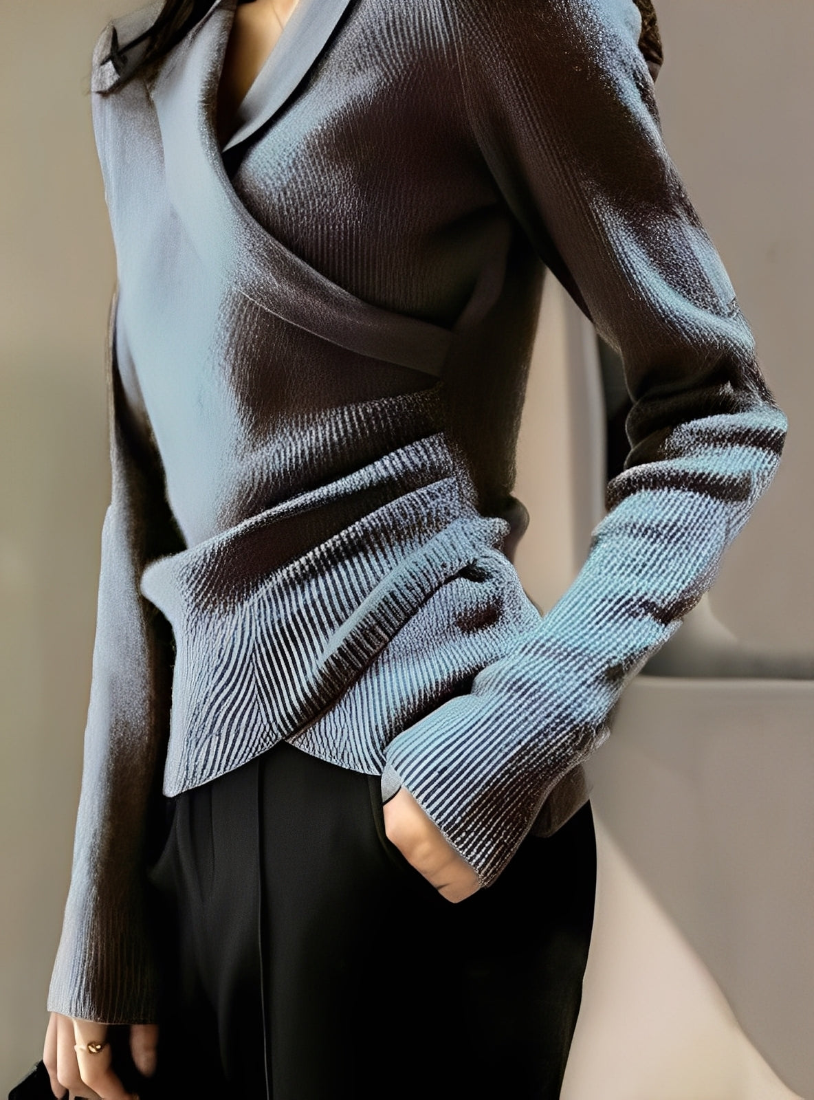 Kaelee - Pulover clasic, călduros din tricot pentru femei