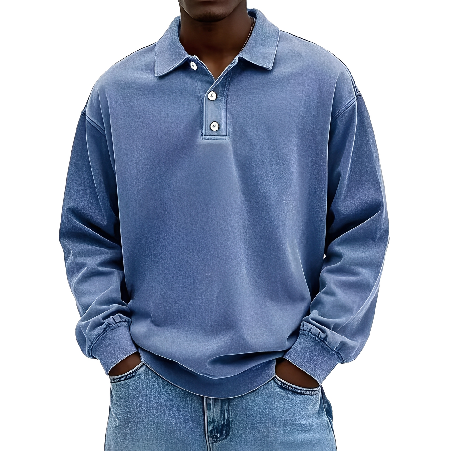 Chris - Tricou clasic, gros și cu mânecă lungă pentru bărbați