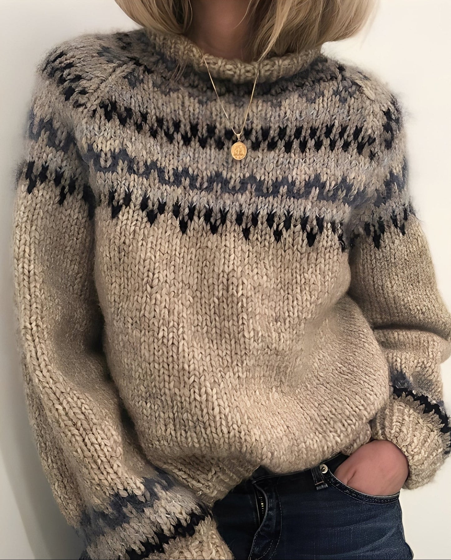 Macey - Pulover tricotat călduros pentru femei