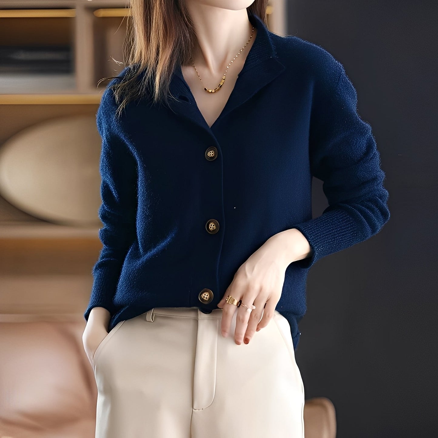 Adalynn - Cardigan elegant și confortabil cu nasturi pentru femei