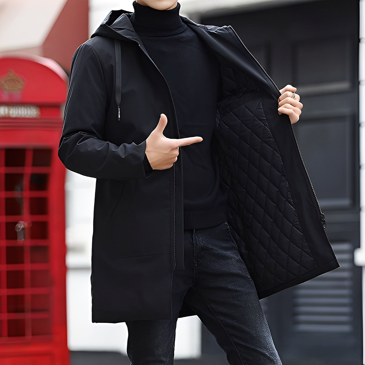 Derren - Jachetă casual pentru bărbați cu glugă