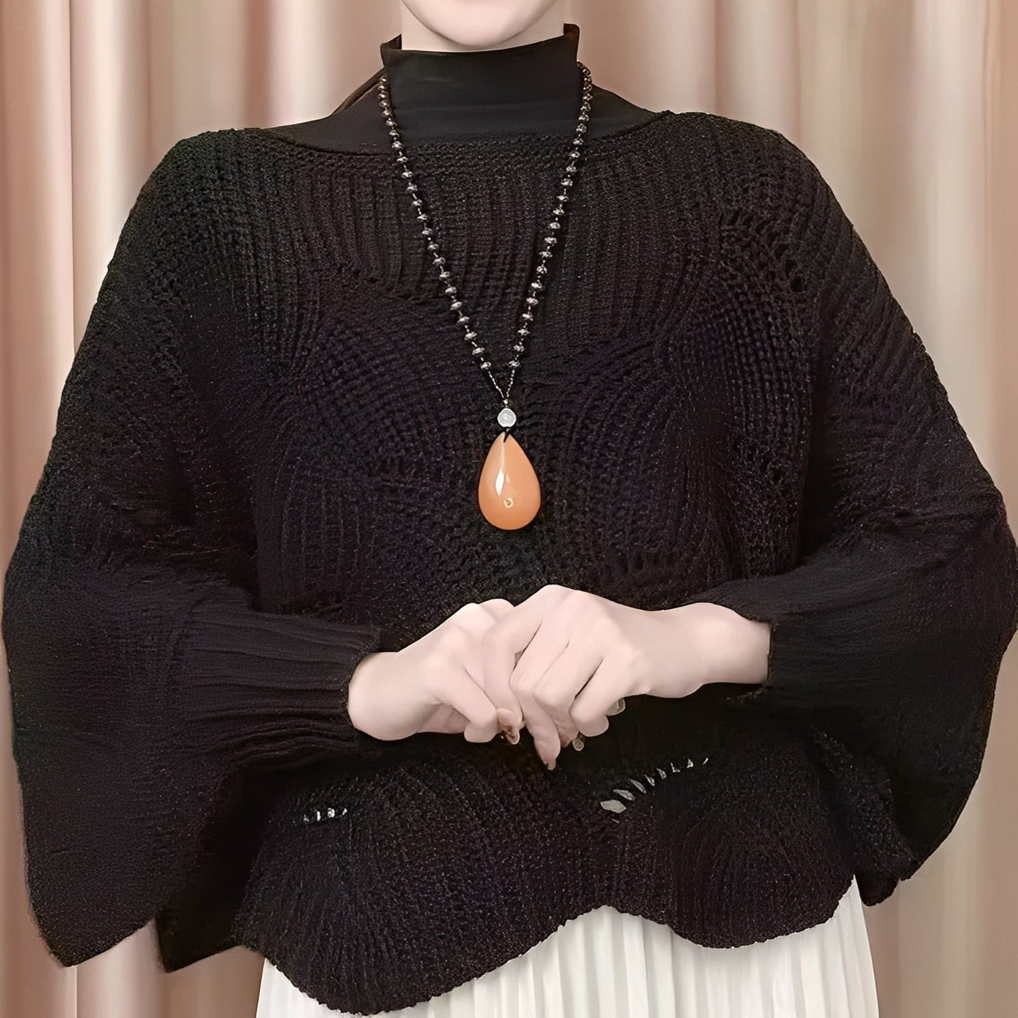 Celestine - Pulover călduros cu mâneci largi pentru femei