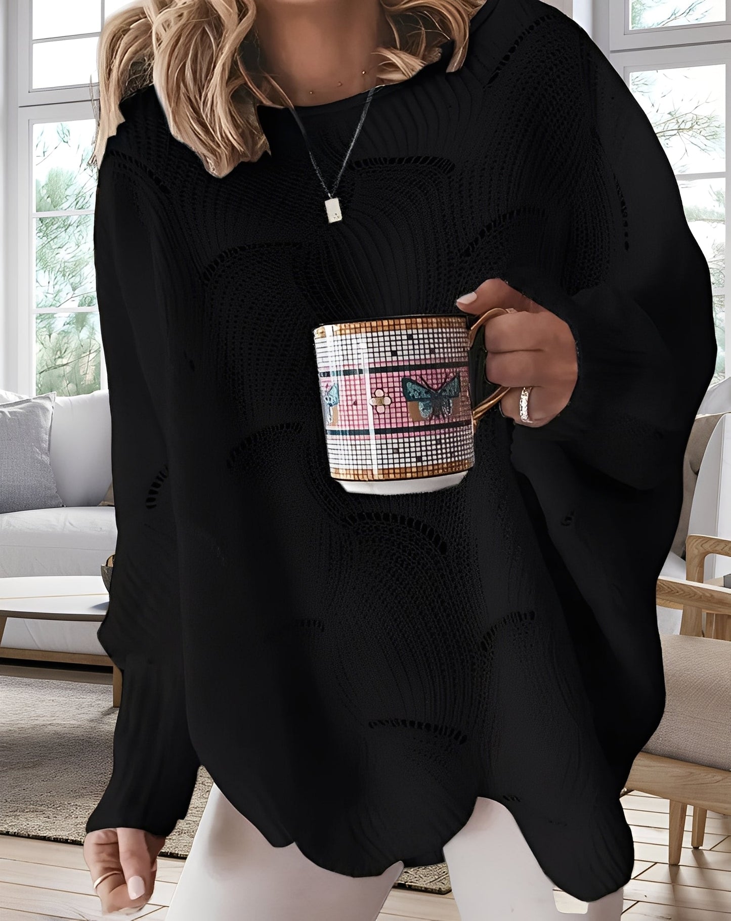 Kassandra - Pulover chic cu decupaj pentru femei