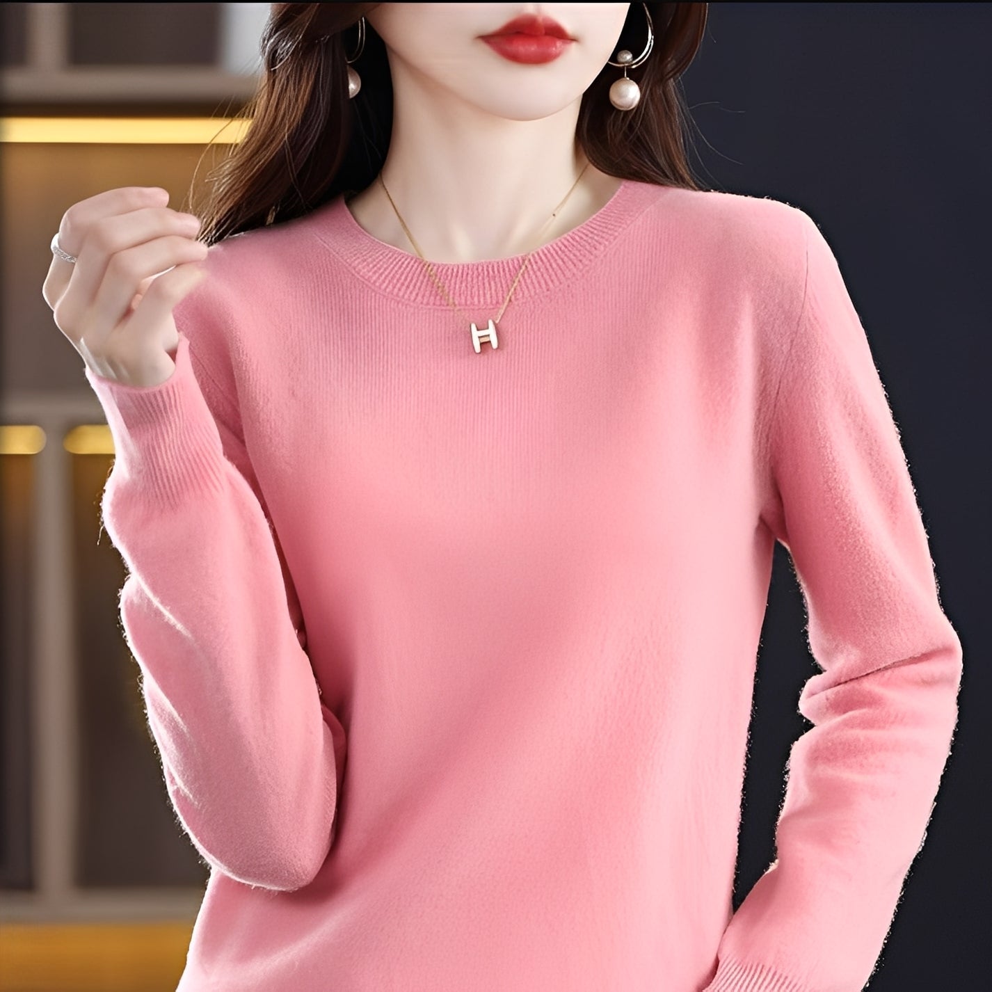 Julia - Pulover de lână atractiv, cu croială îngustă pentru femei