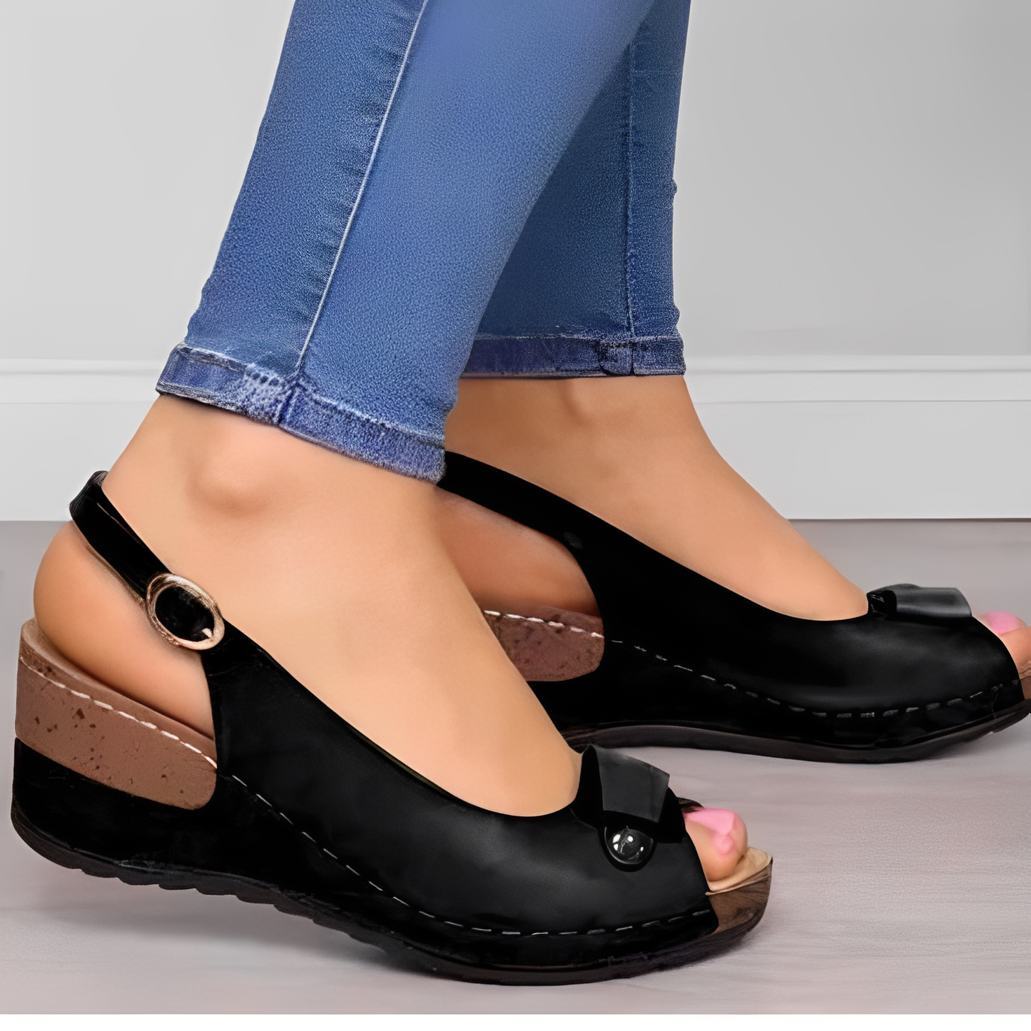 Neville - Sandale de damă cu toc, confortabile