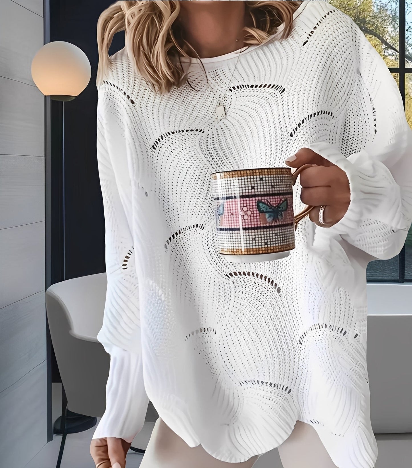 Kassandra - Pulover chic cu decupaj pentru femei