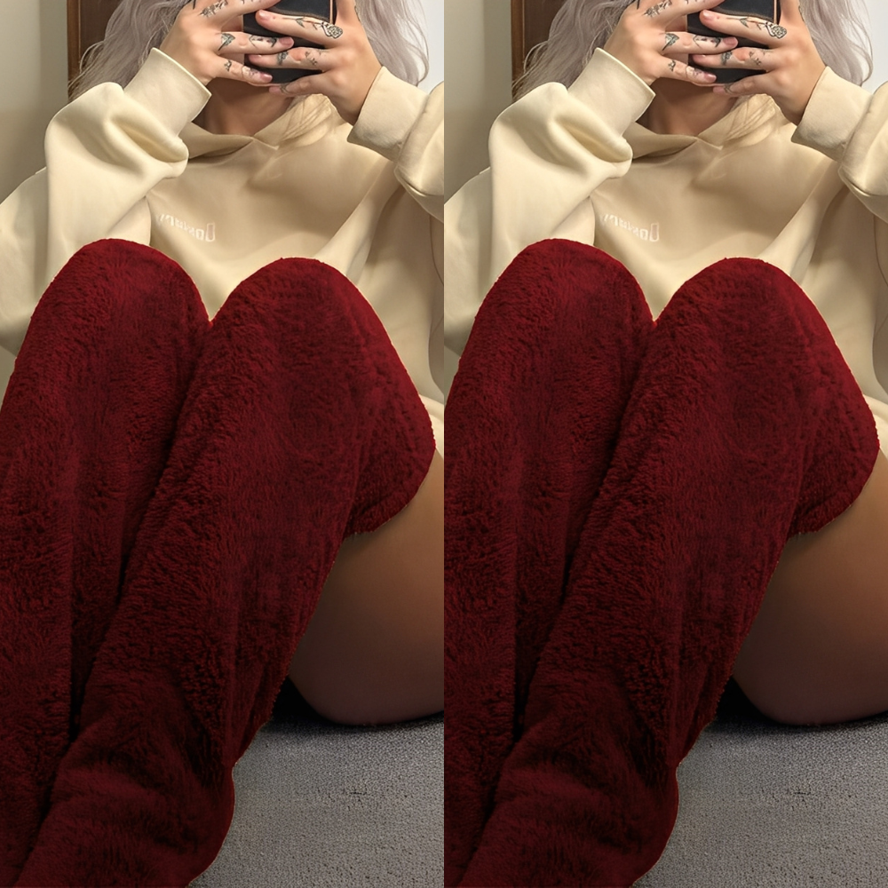 Camellia - Șosete călduroase de iarnă, lungi până la genunchi, pentru femei