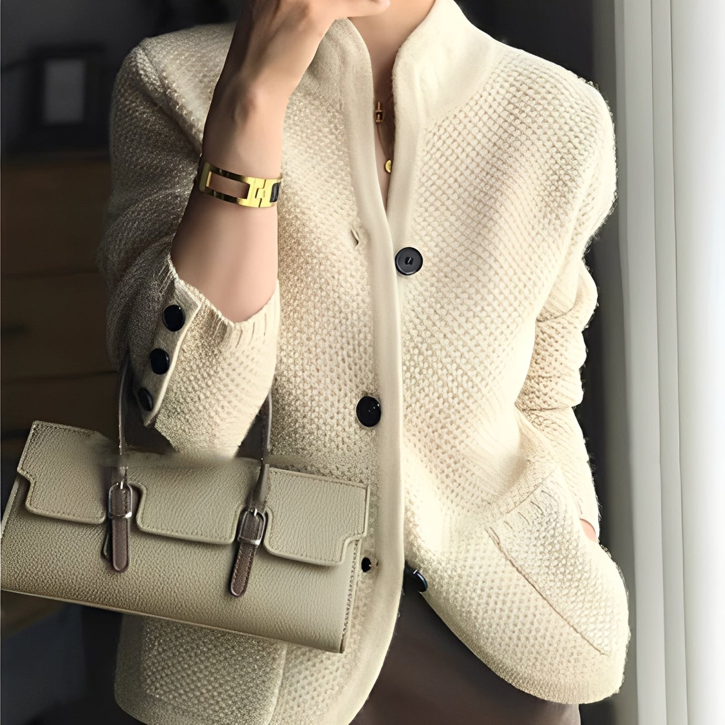 Madlyn - Pulover elegant din lână pentru femei