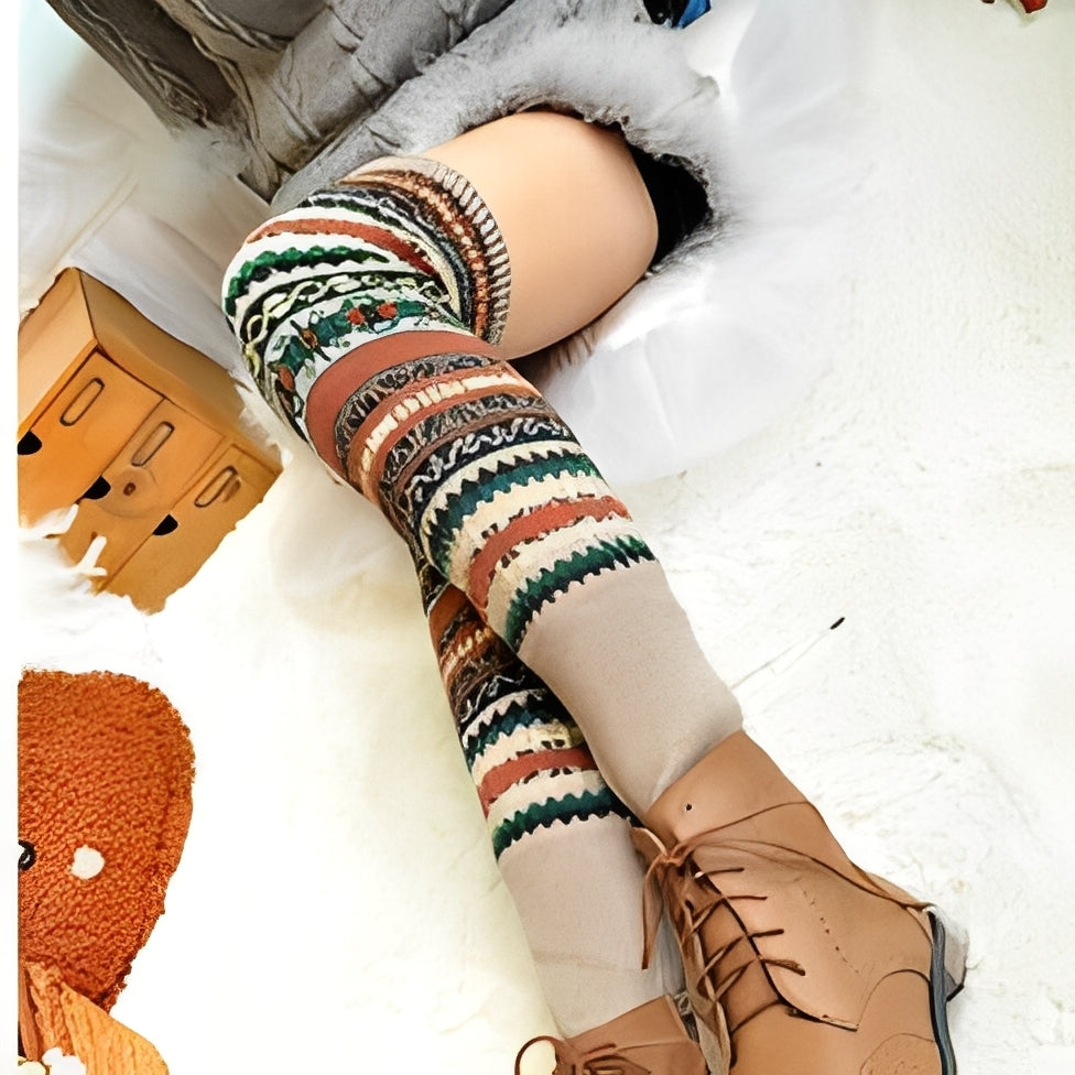 Suzanna - Șosete de bumbac pentru femei, stilate și călduroase