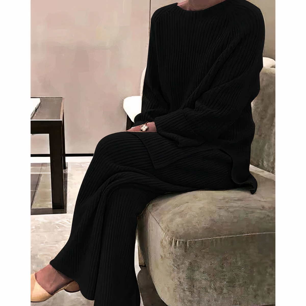 Samantha – Set casual din tricot pulover & pantaloni