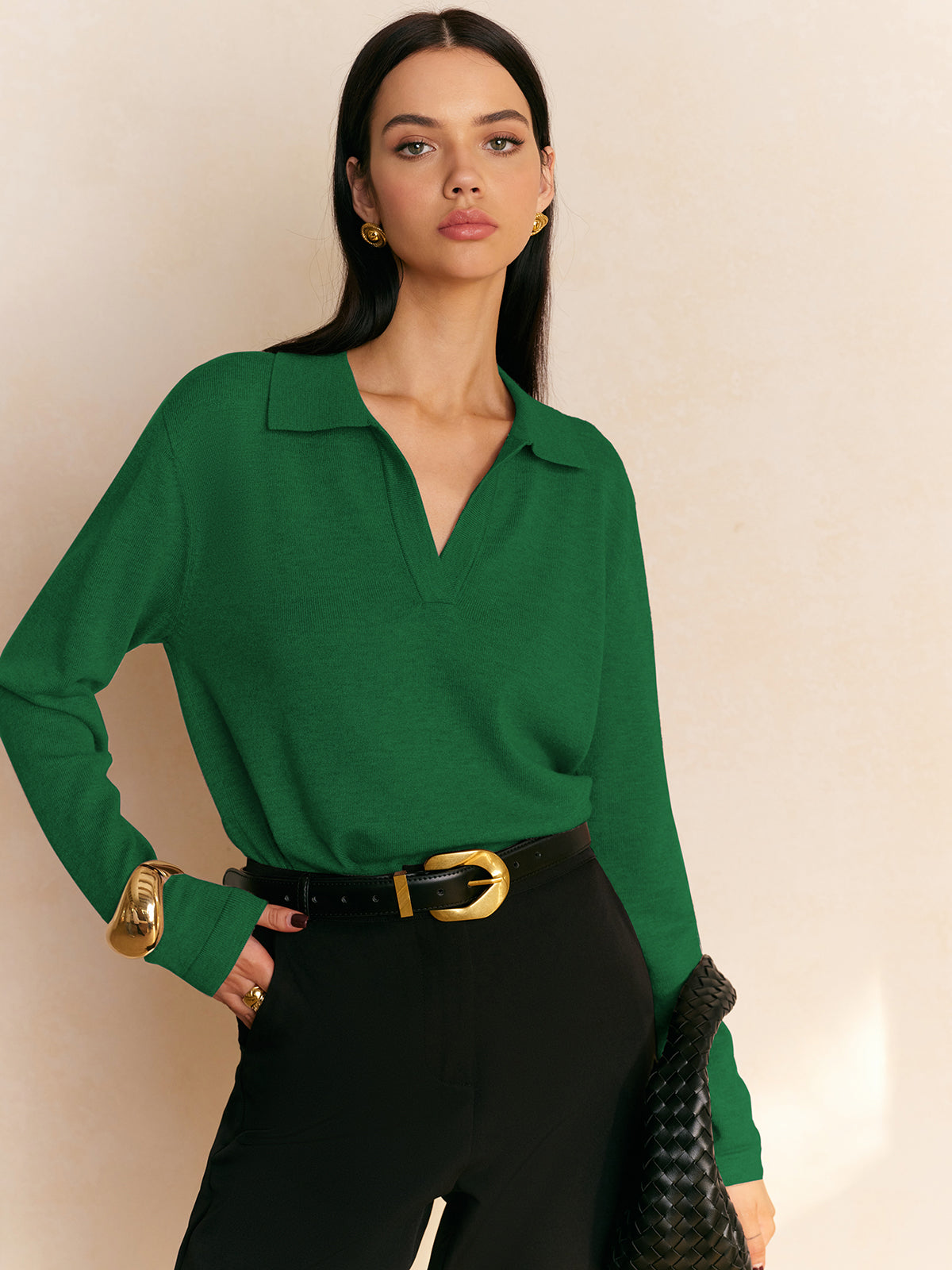 Fiona – Pulover cu guler relaxat