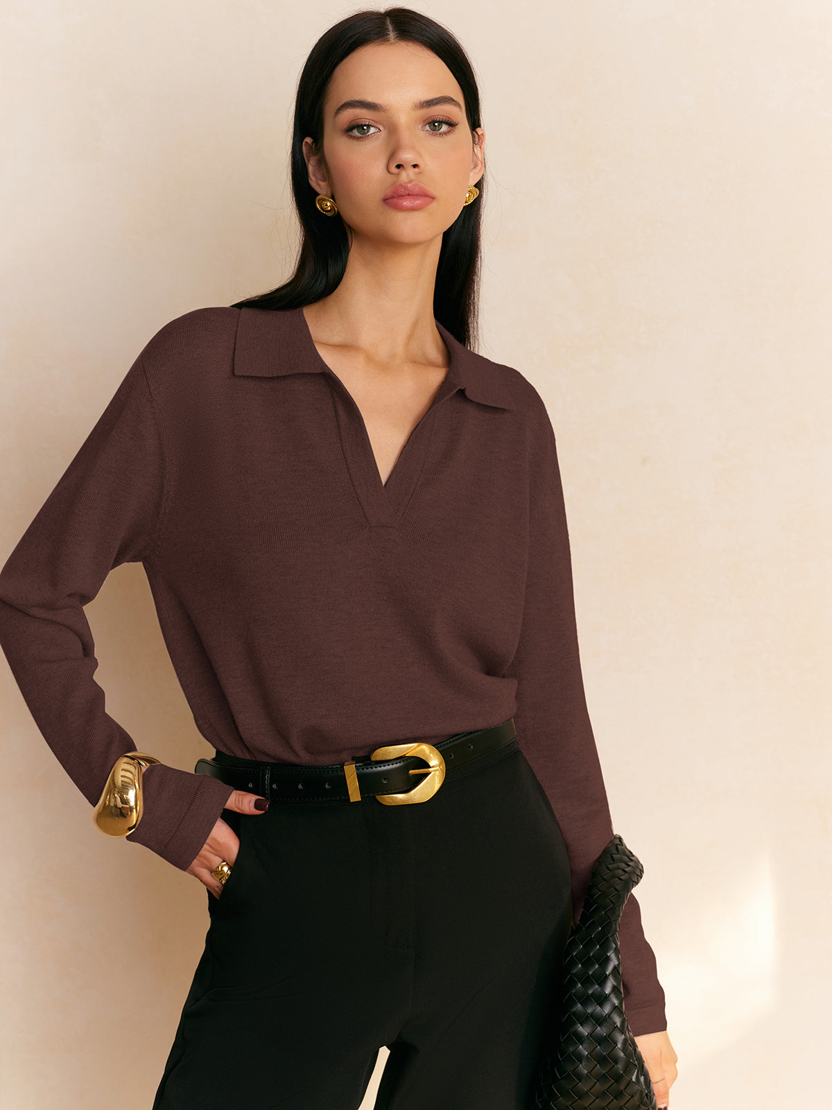 Fiona – Pulover cu guler relaxat