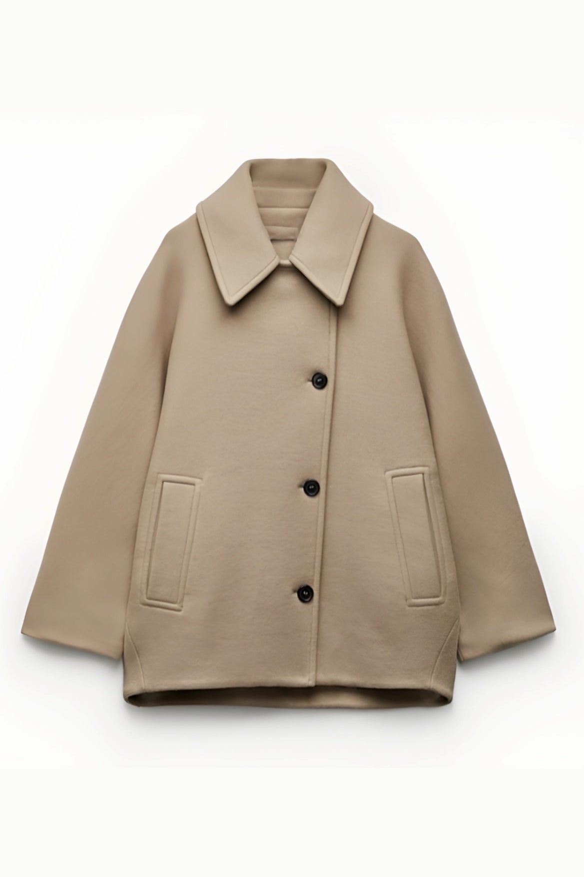 Elena – Palton Oversize din Amestec Lână Dublu Breasted