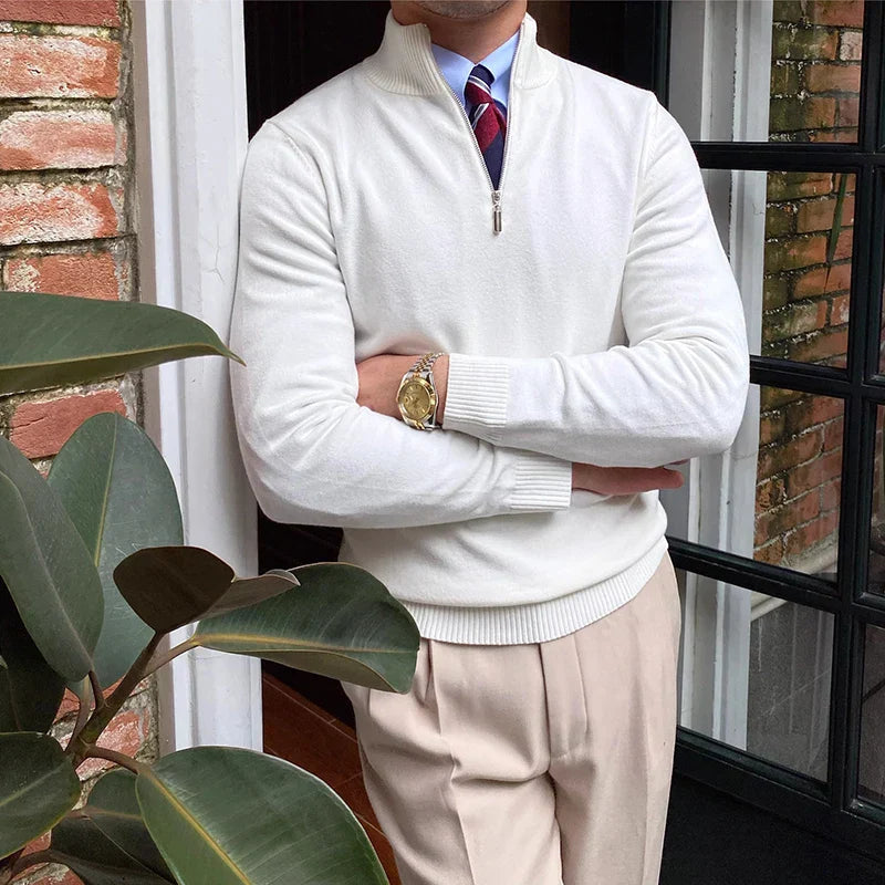 Hugo - Pulover cu Fermoar pe Jumătate