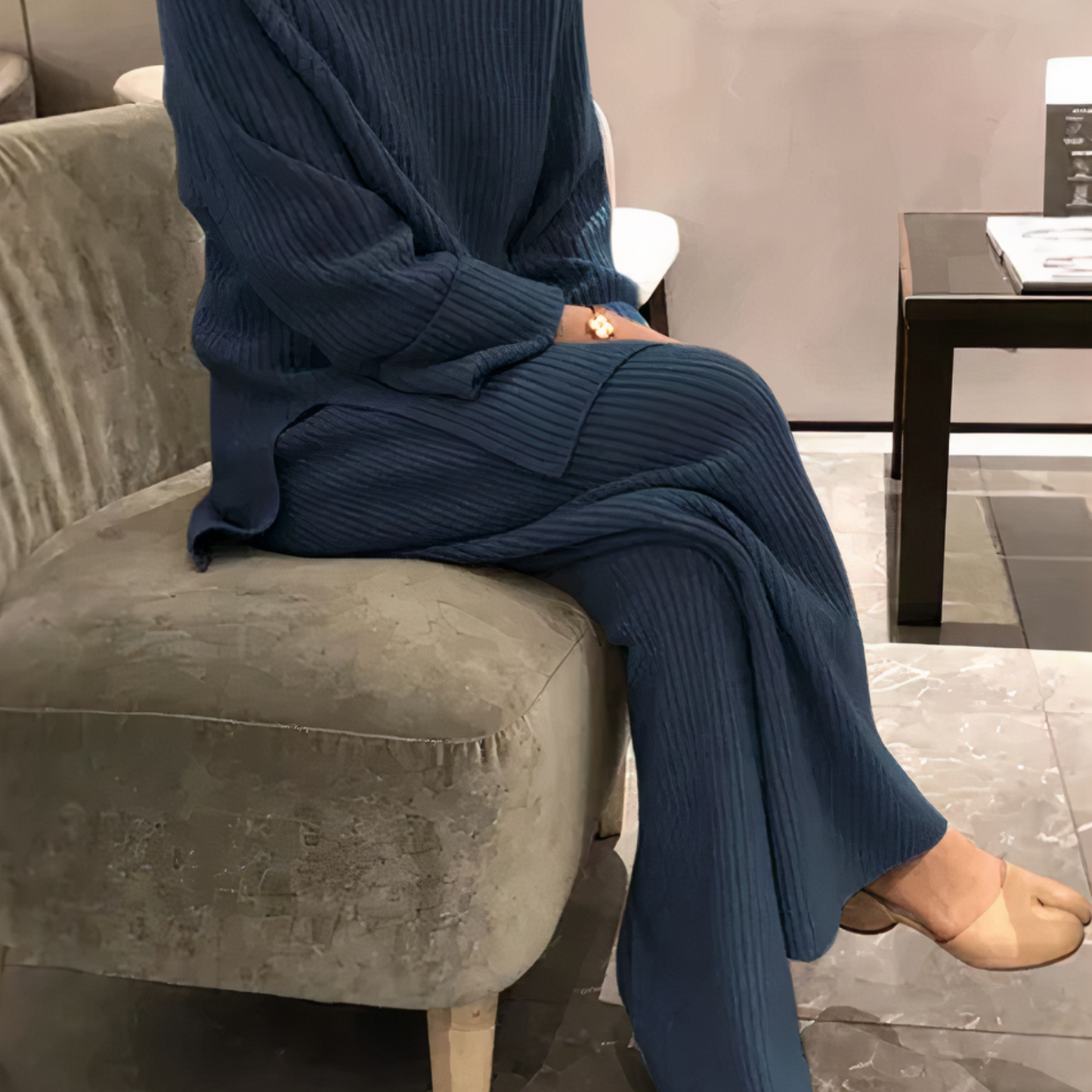 Samantha – Set casual din tricot pulover & pantaloni