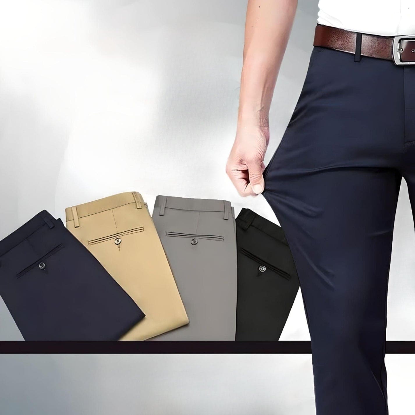 Éric – Pantalon Extensibil Bărbați