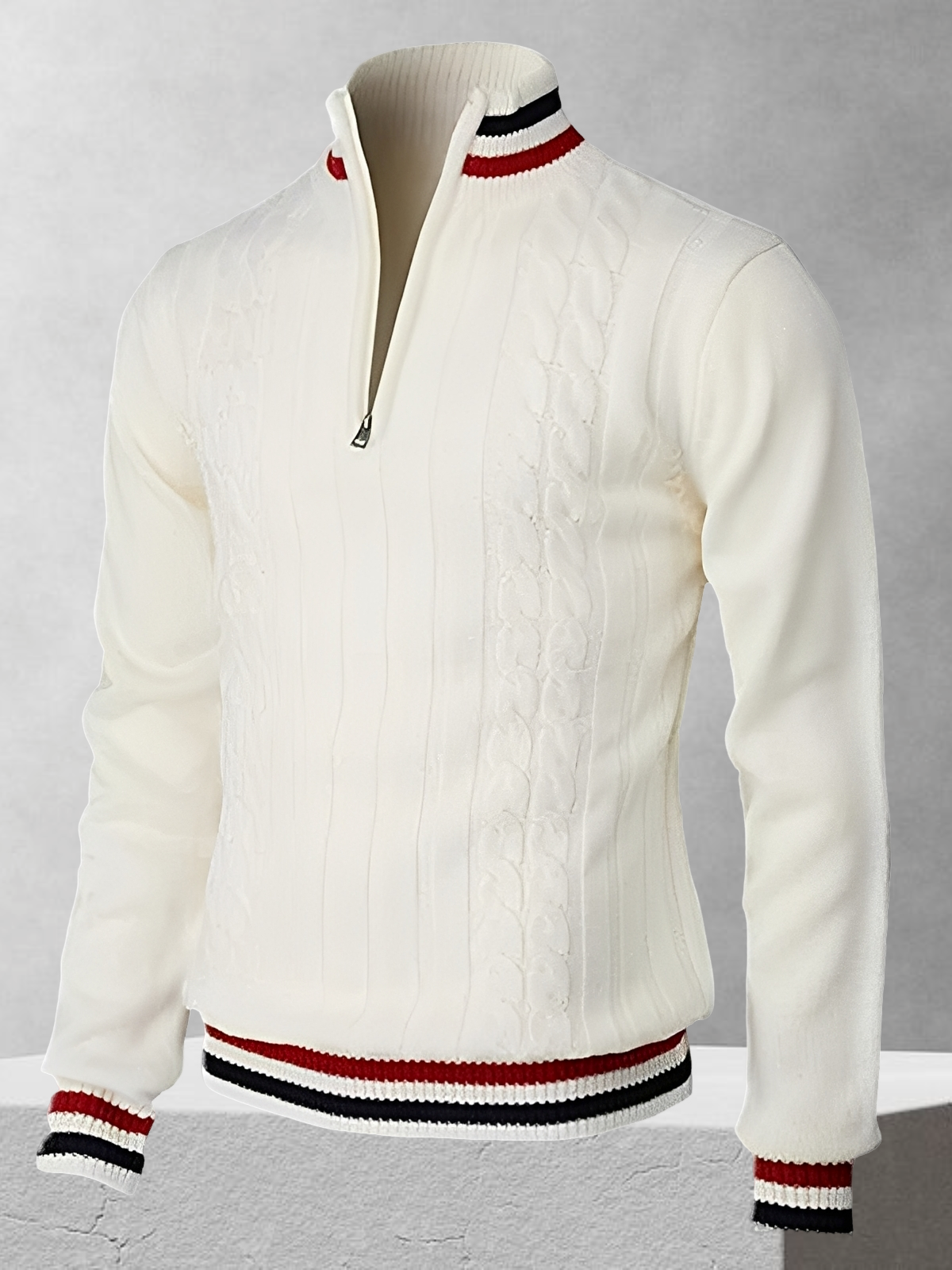 Ralph Polo – Pulover cu fermoar în stil italian