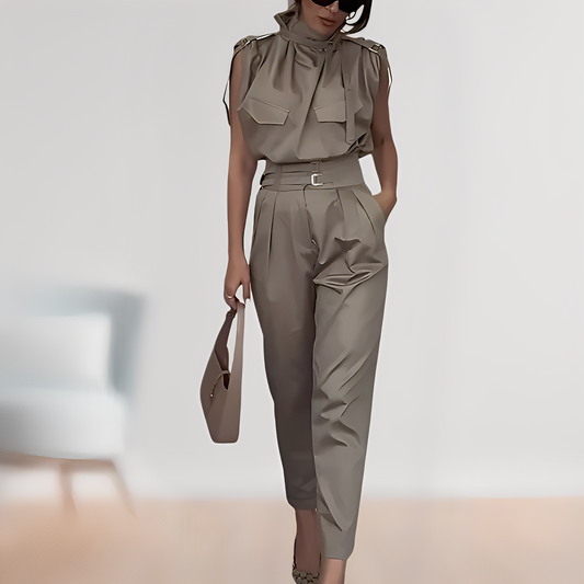 Leona – Elegant Overall Fără Mâneci