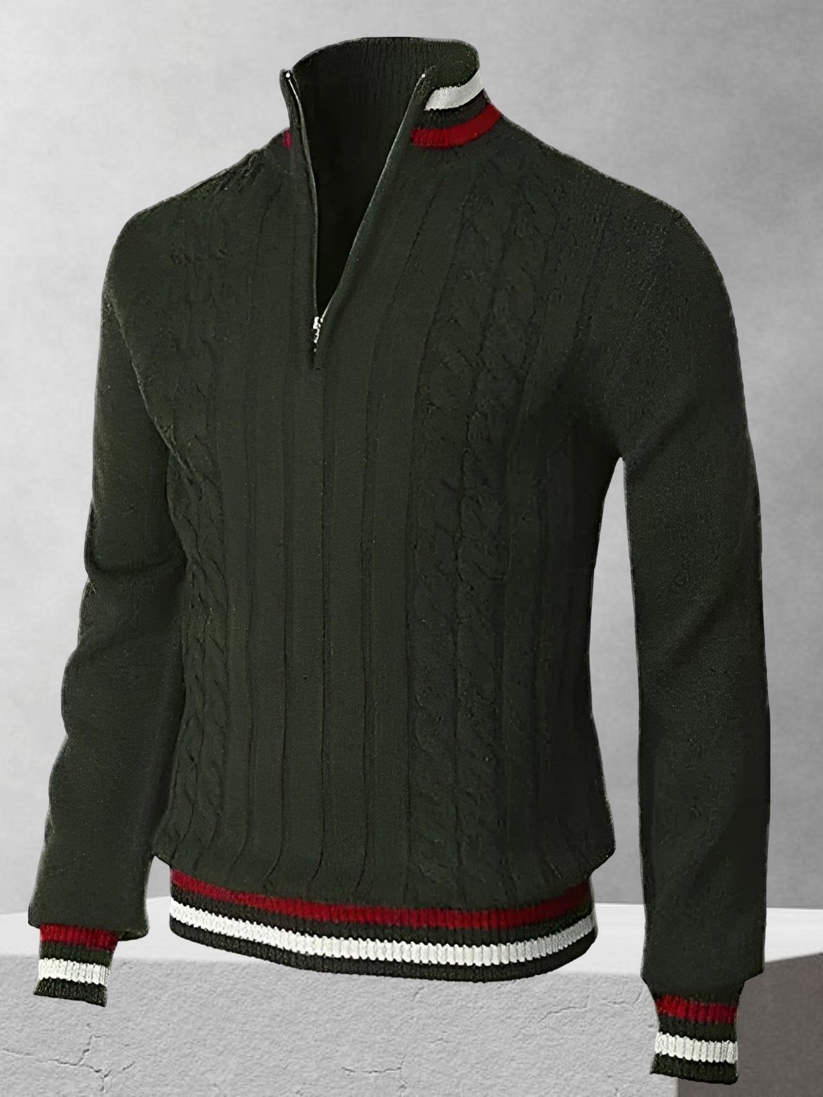 Ralph Polo – Pulover cu fermoar în stil italian