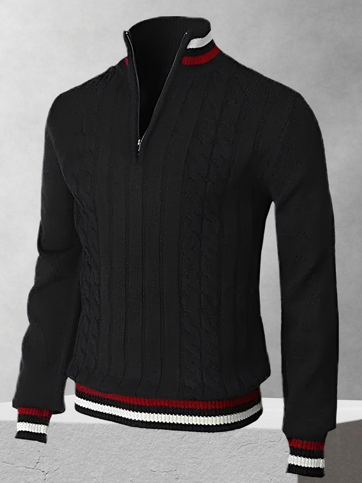 Ralph Polo – Pulover cu fermoar în stil italian