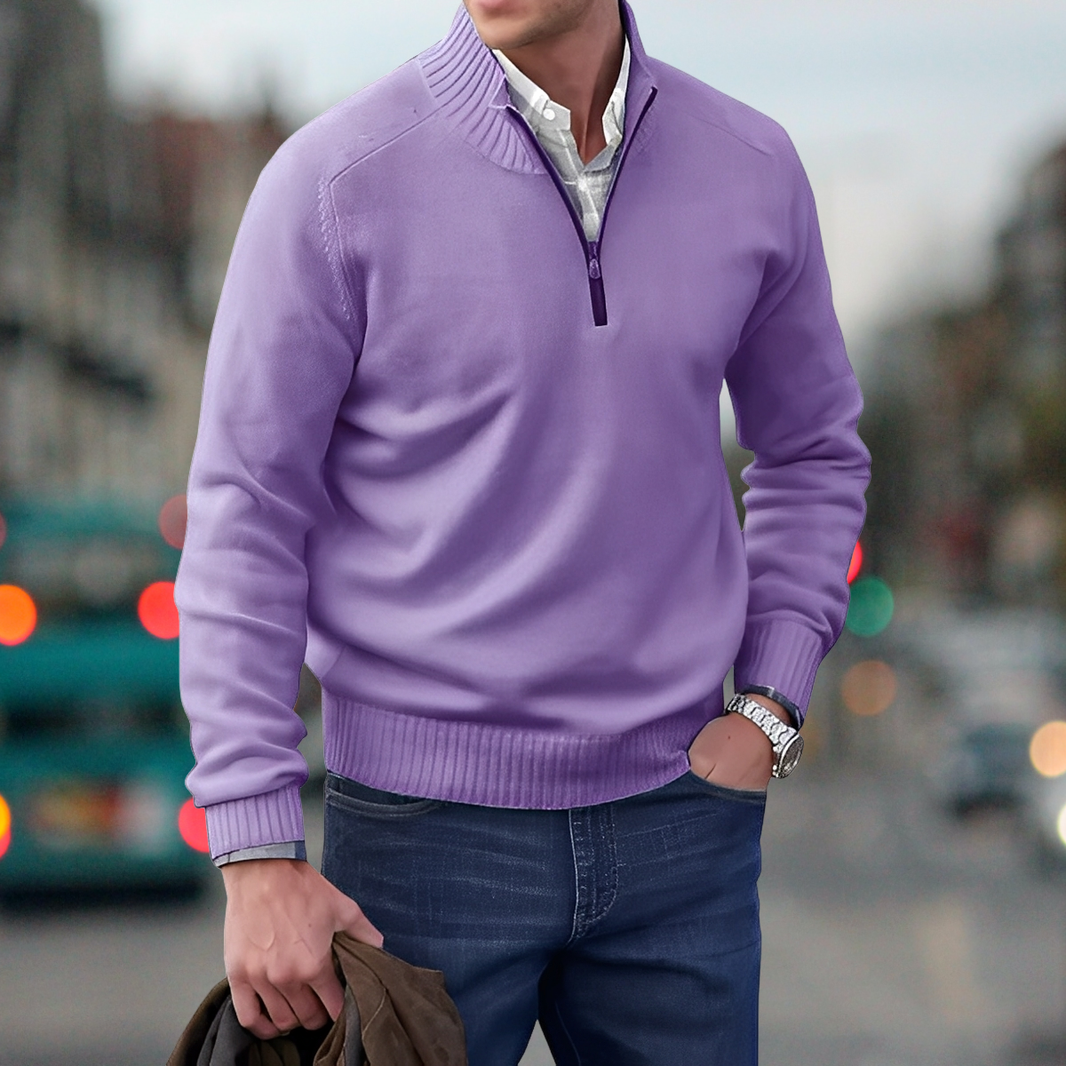 Adrian – Pulover cu fermoar