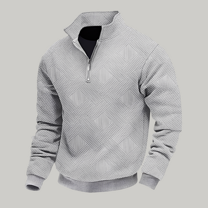 Rodney - Pulover bărbătesc casual cu fermoar parțial