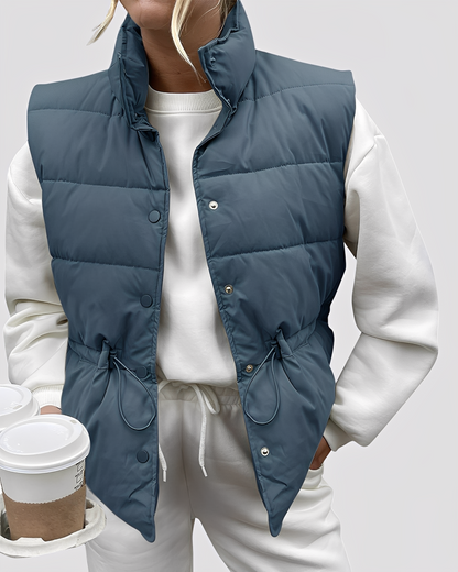 Aimee - Vestă de damă lejeră, căptușită, cu un singur rând