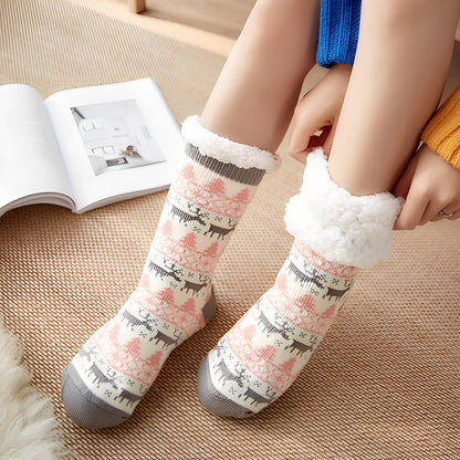 Clarice - Șosete de Crăciun elegante, lungime medie, pentru femei