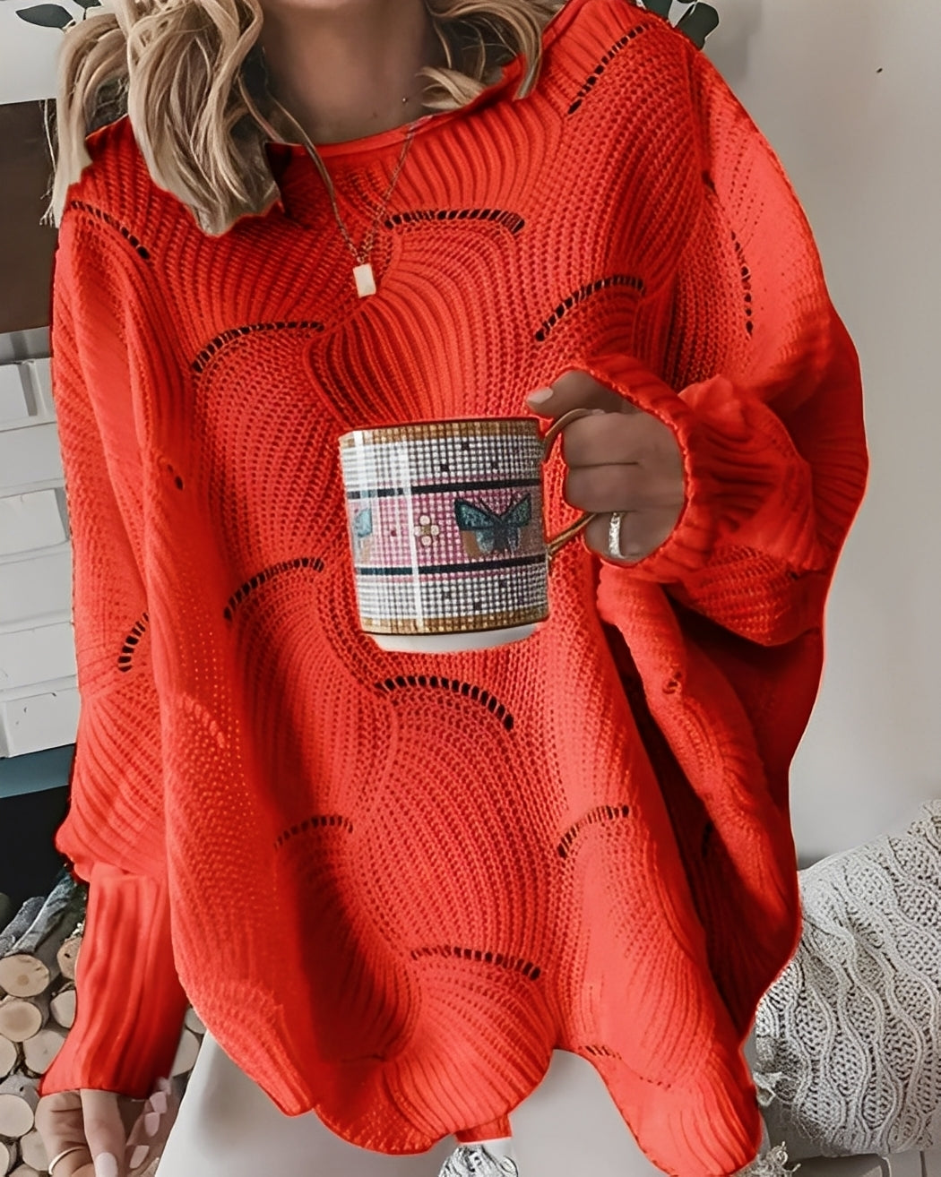 Kassandra - Pulover chic cu decupaj pentru femei