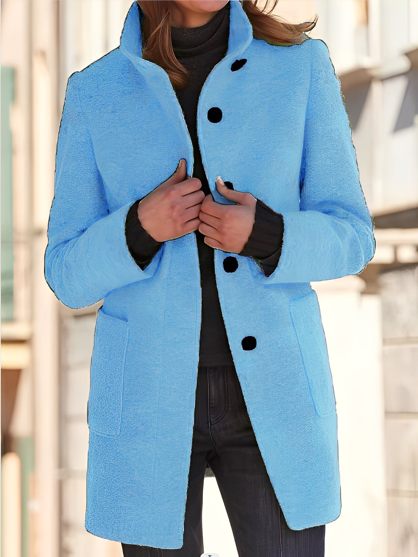 Michele - Pelerină din lână rezistentă la vânt pentru femei