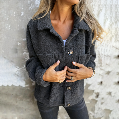 Eleanor - Jachetă de lână cu model modern și guler clasic pentru femei