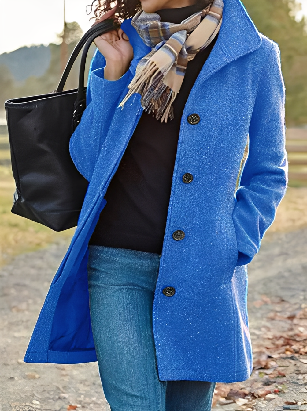 Jaclyn - Pelerină tweed modernă și versatilă pentru femei